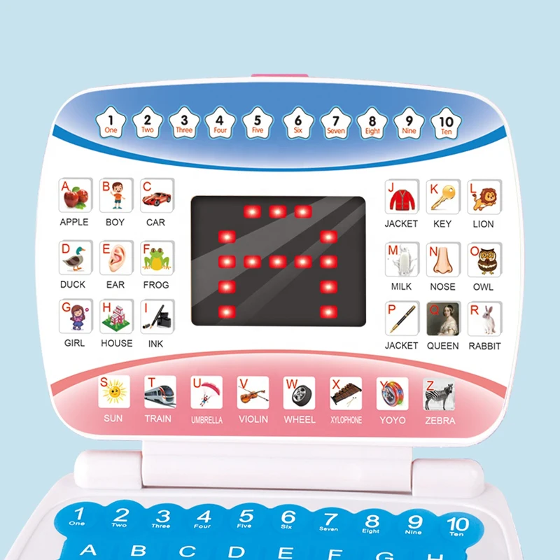 Machine d'apprentissage électronique pour enfants, ordinateur portable, jouets éducatifs préscolaires, cadeau pour tout-petit, développement des compétences