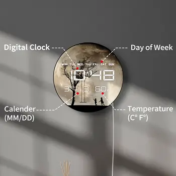 6 best sales Đồng hồ treo tường hình mặt trăng - №2