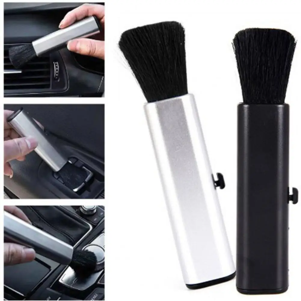 

Car Dust Cleaner Air Conditioner Computer Cleaning Brush Retractable Lightweight Car Air Outlet Cleaning Brush for Car Supplies