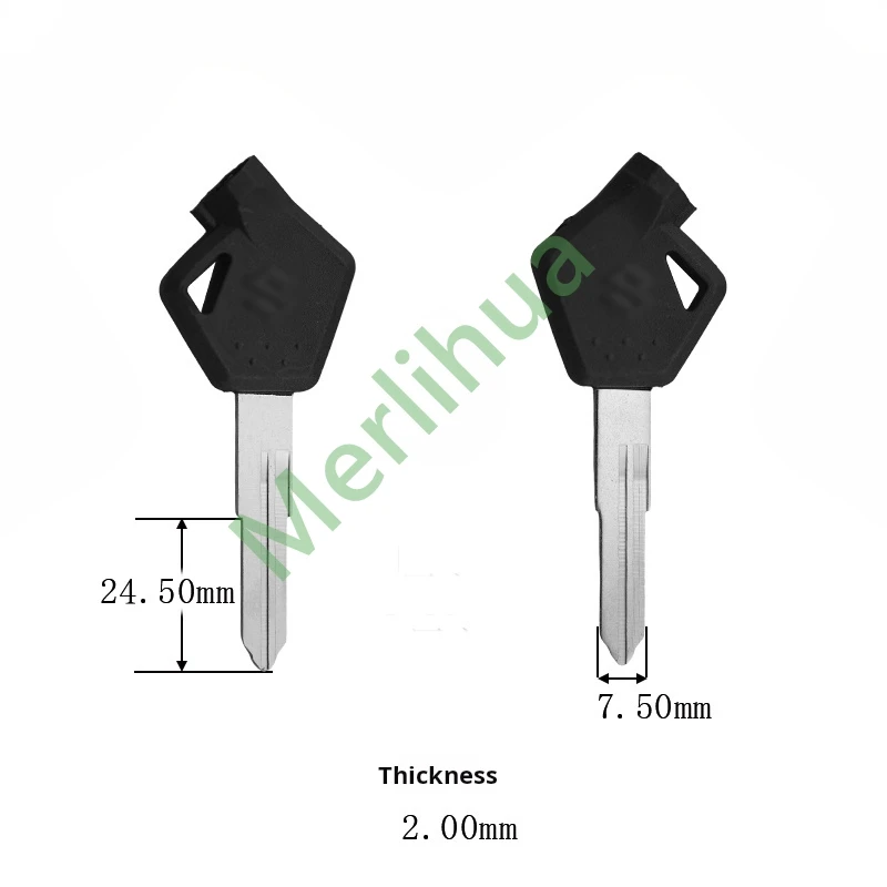 Suzuki motorcycle key, suitable for: Suzuki Lizhi light motorcycle Youyou UY125 UU Dolphin (new short handle)(including magnet)