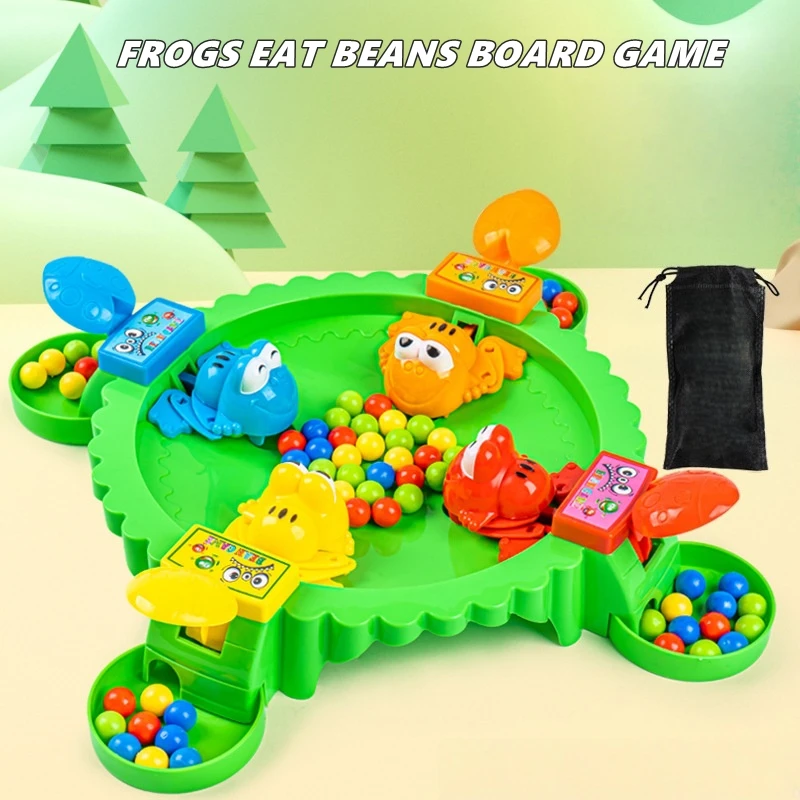 الضفدع أكل الفاصوليا لعبة الطاولة صديق الأسرة حفلة التفاعل بين الوالدين والطفل ألعاب تعليمية ألعاب الضغط هدية للأطفال