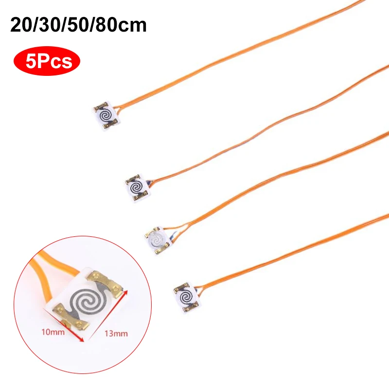 5Pcs 3.7V-7.4V-12V Safety Balloon Copper Wire Ignite Cable Wire For Balloon Decorations Wedding Party Equipment 20/30/50/80cm