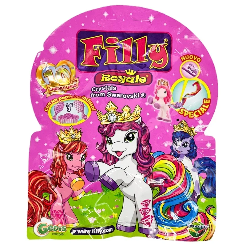 Filly Pony Flocking Stars Sparkling Angel Wings Butterfly Cute Action Figure Collectible Blind Bag Series Decoration Toy Gift