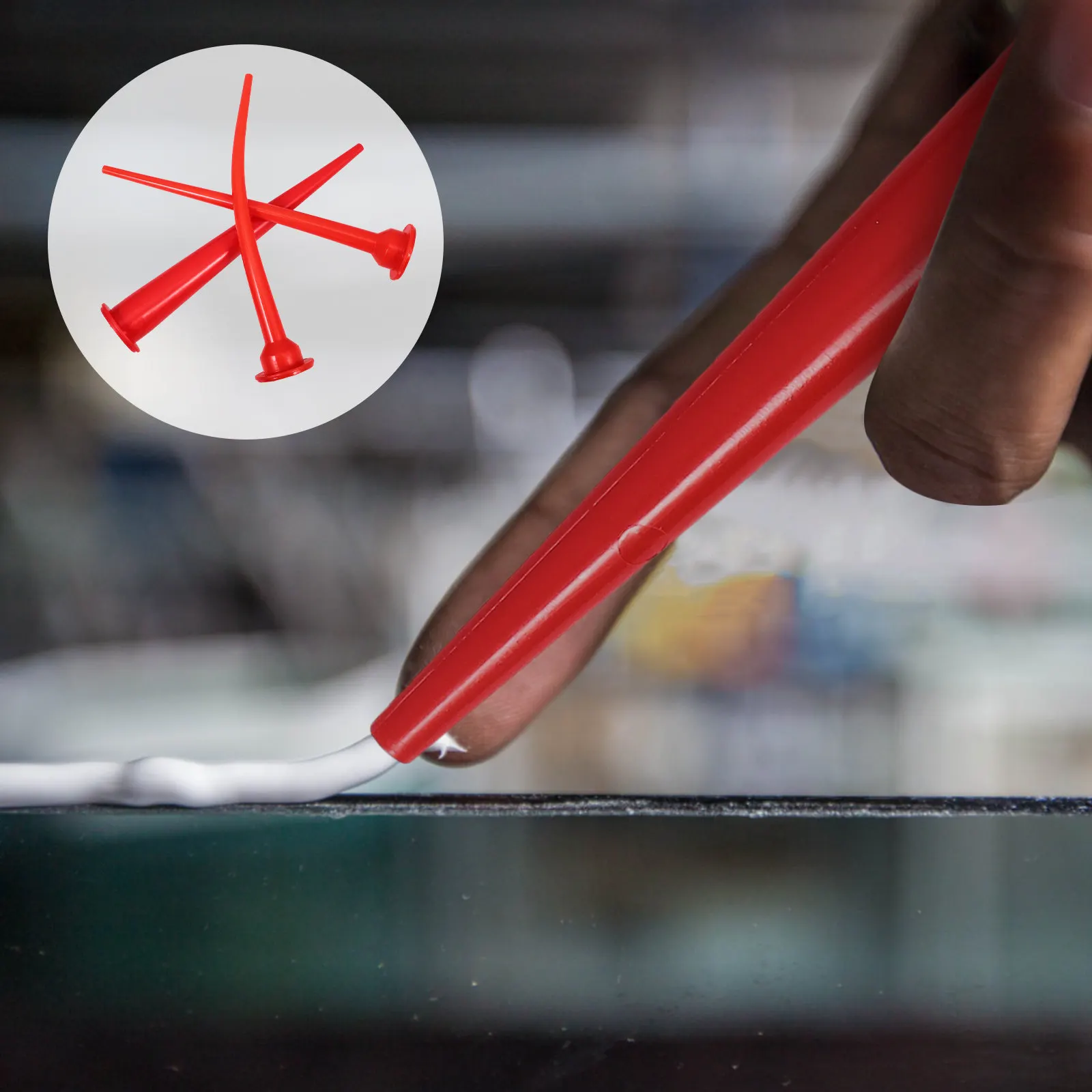 

Набор из 3 насадок для герметика: удлинители-аппликаторы для точного нанесения клея в труднодоступных местах, универсальный комплект насадок для герметика