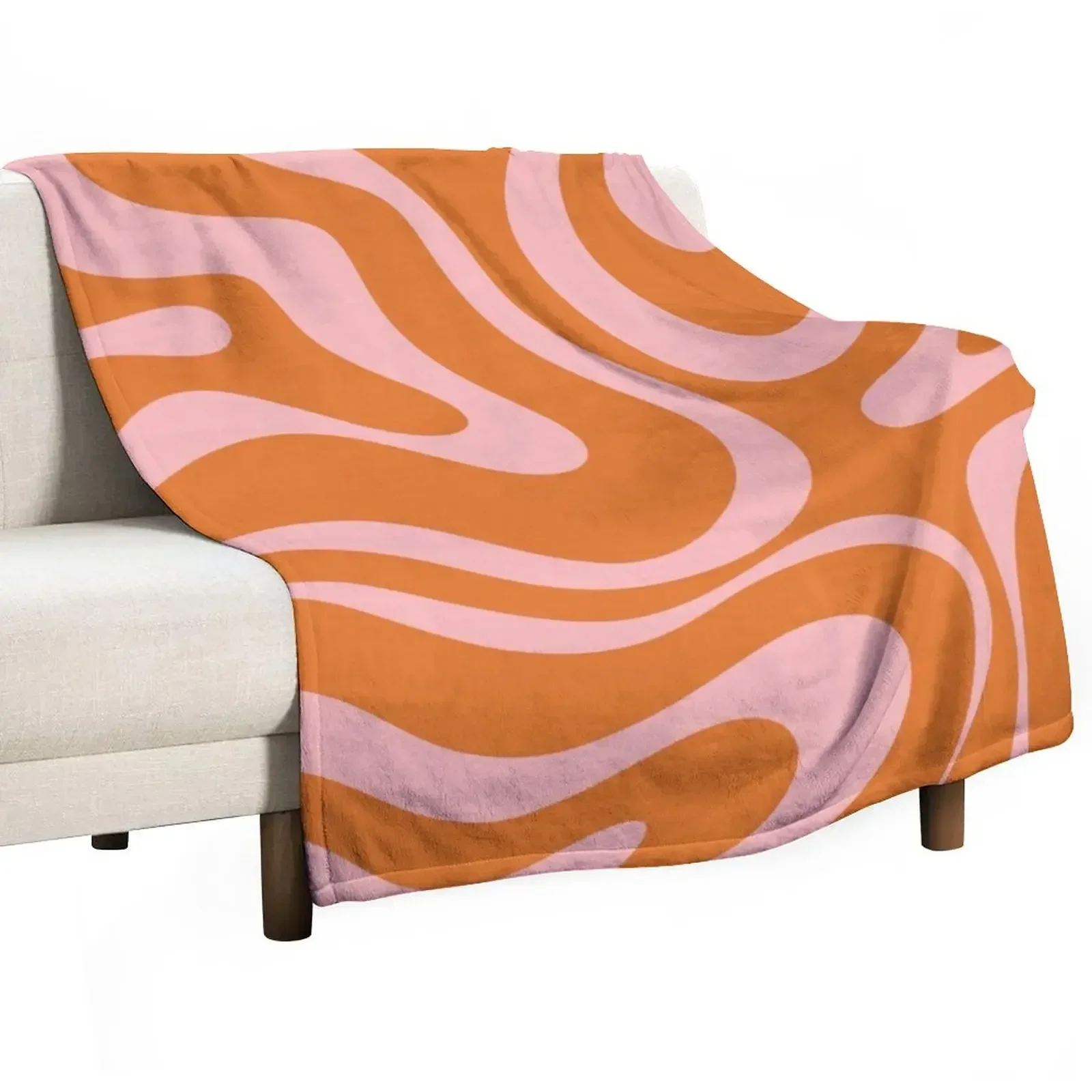 

Liquid Candy Retro Abstract Pattern in Pink and Orange Throw Blanket Polar anime Quilt Decorative Sofas Blankets