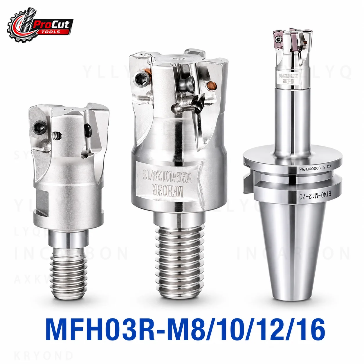 MFH MFH03R M8 M10 M12 M16 M20 Double‑Sided Heavy‑Duty Internal Cooling Tool Holder, Fit LOGU0303 LOGU0303ZER CNC Turning Insert