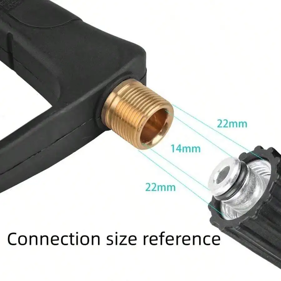 

High-Pressure Cleaning Gun Set 3000PSI 200Bar With 1/4 Inch Quick Connector And M22 Thread