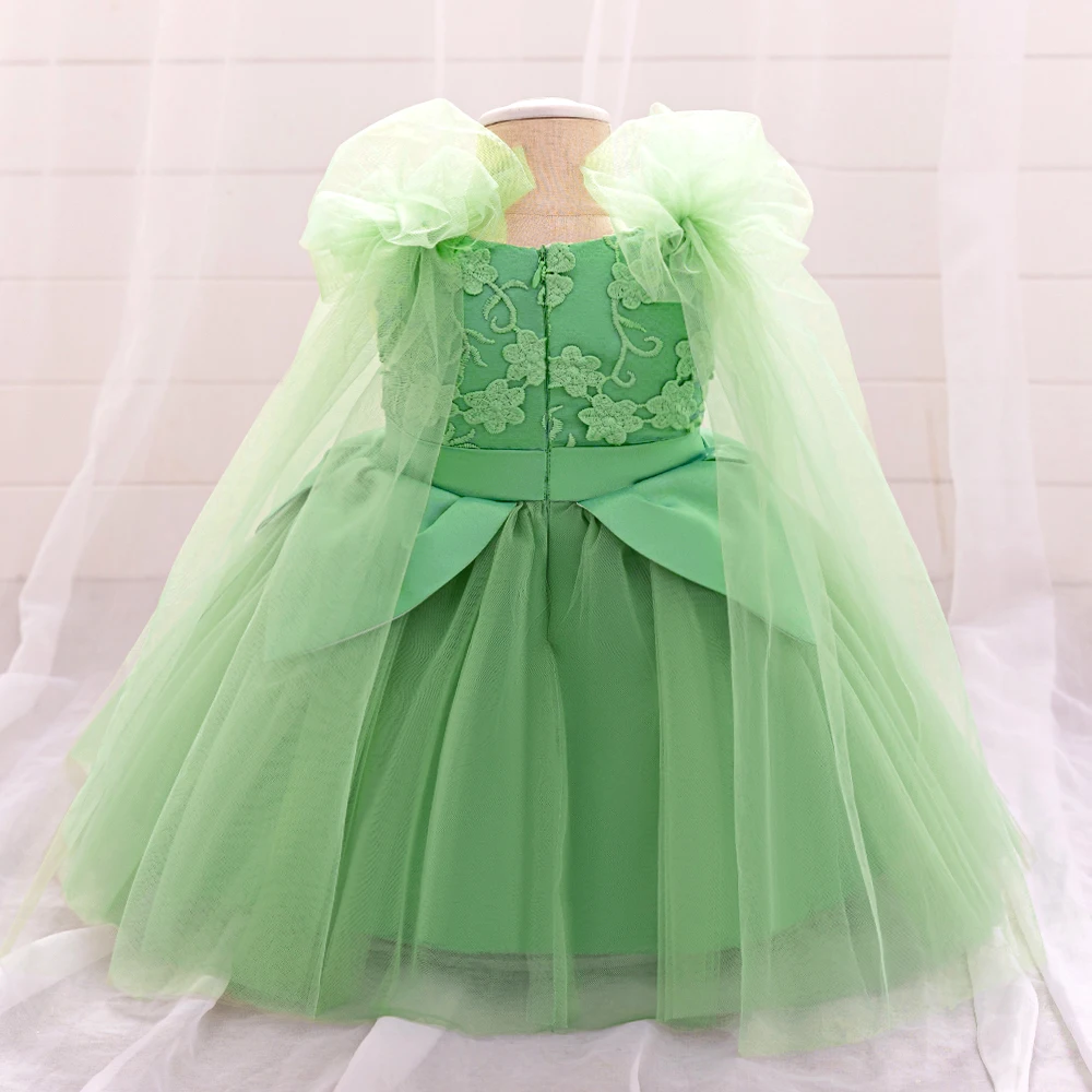 Fairy Elves Tinkerbell Baby Girls Flower Party Dress With Wings Carnival Halloween Princess Costume Tinker Bell Princess Dresses