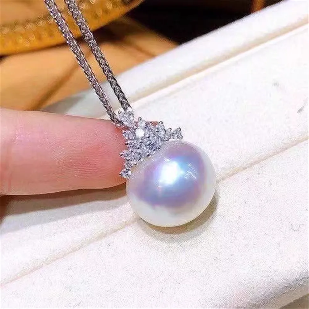 

DIY Pearl Accessories G18K Gold Pendant Empty Ice and Snow Pearl Necklace Pendant Fit 11-13mm Round Beads G171