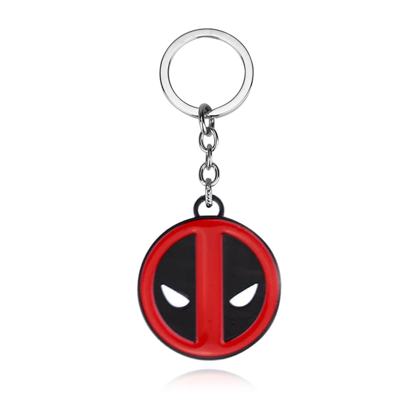 Deadpool Keychain The Avengers Deadpool Mask Metal Enamel Fashion Pendant Keyring Charm Jewelry Accessories