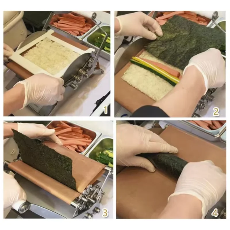 High Quality Sushi Rice Rolling Machine Seaweed Rice Ball Making Machine Round Sushi Rolling Machine