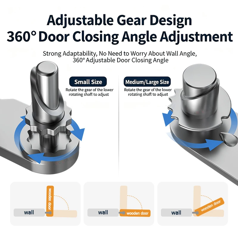 

Heavy duty stainless steel automatic rebound hinge with 270degree rotation embedded two-way push-pull adjustable garden/bar door