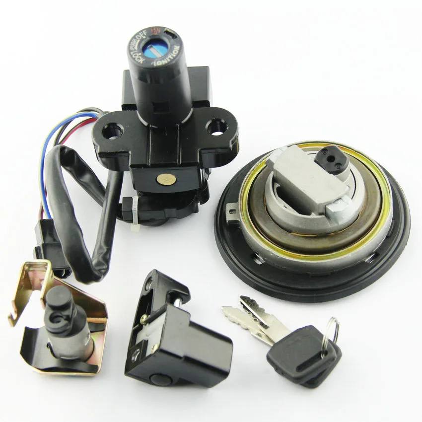 

Motorcycle Ignition Lock Fuel Tank Cap Kit For Honda VTR250 MC33 1998 1999 2000 2001 2002-2007 Seat Oil Cap Start Key Switch 12V
