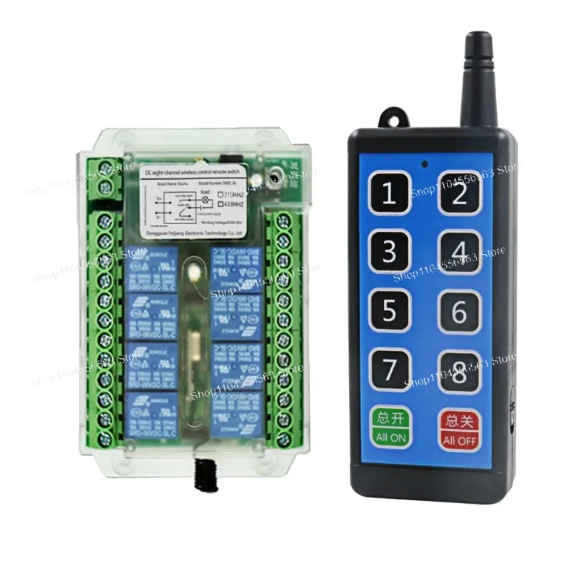 L69A 8-Channel Wireless RF Remote Control Switch - DC 9-72V Motor Control Switch