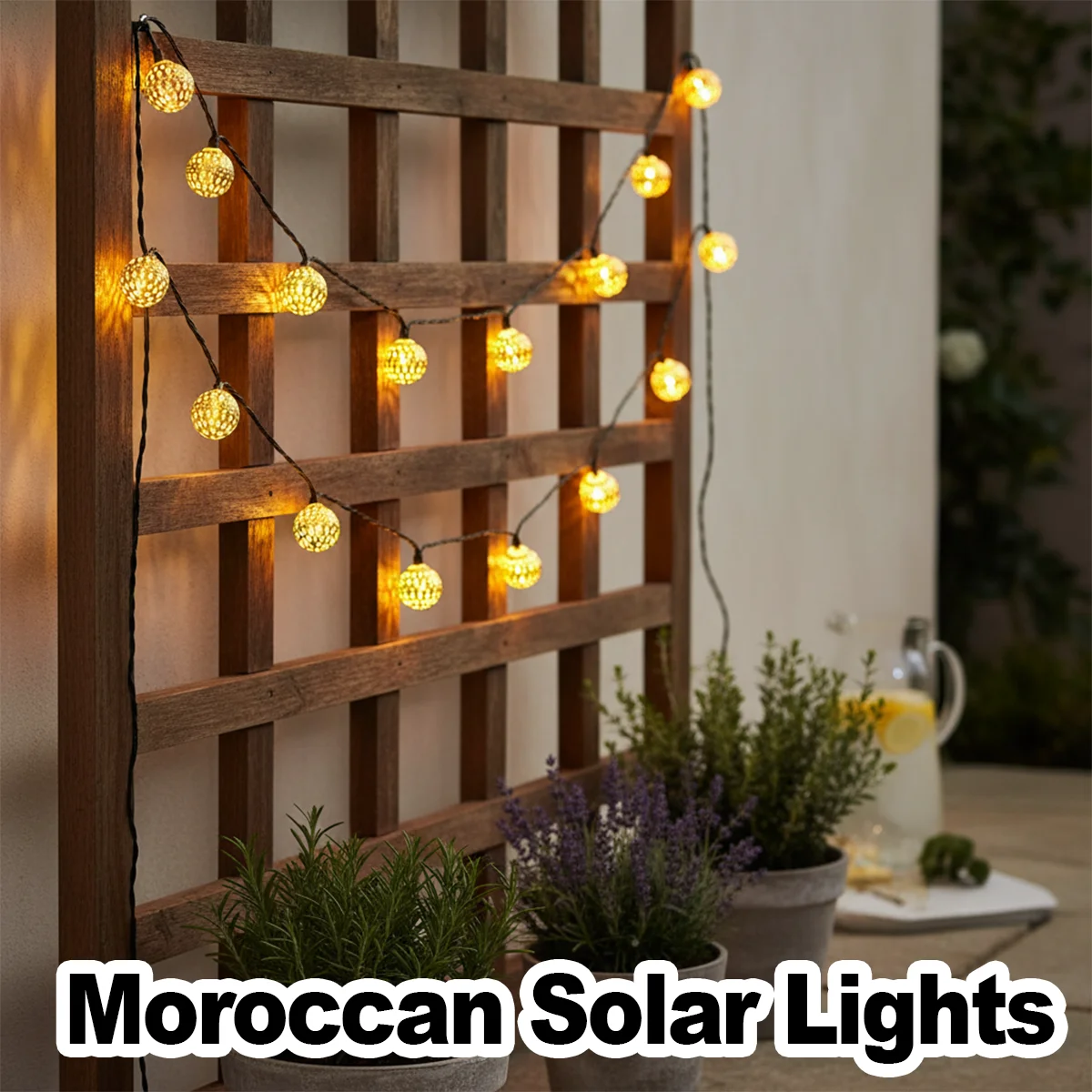 

Led String Light 8 Modes Solar Powered Lights Holiday Solar Ball Outdoor Party Waterproof Warm White Fairy Patio Globe Christmas