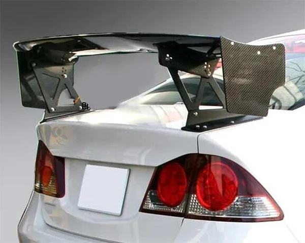 

Подходит для Honda 8-го поколения Civic FD2, модифицированное углеродное волокно JS Racing, фиксированное ветровое крыло, заднее крыло GT