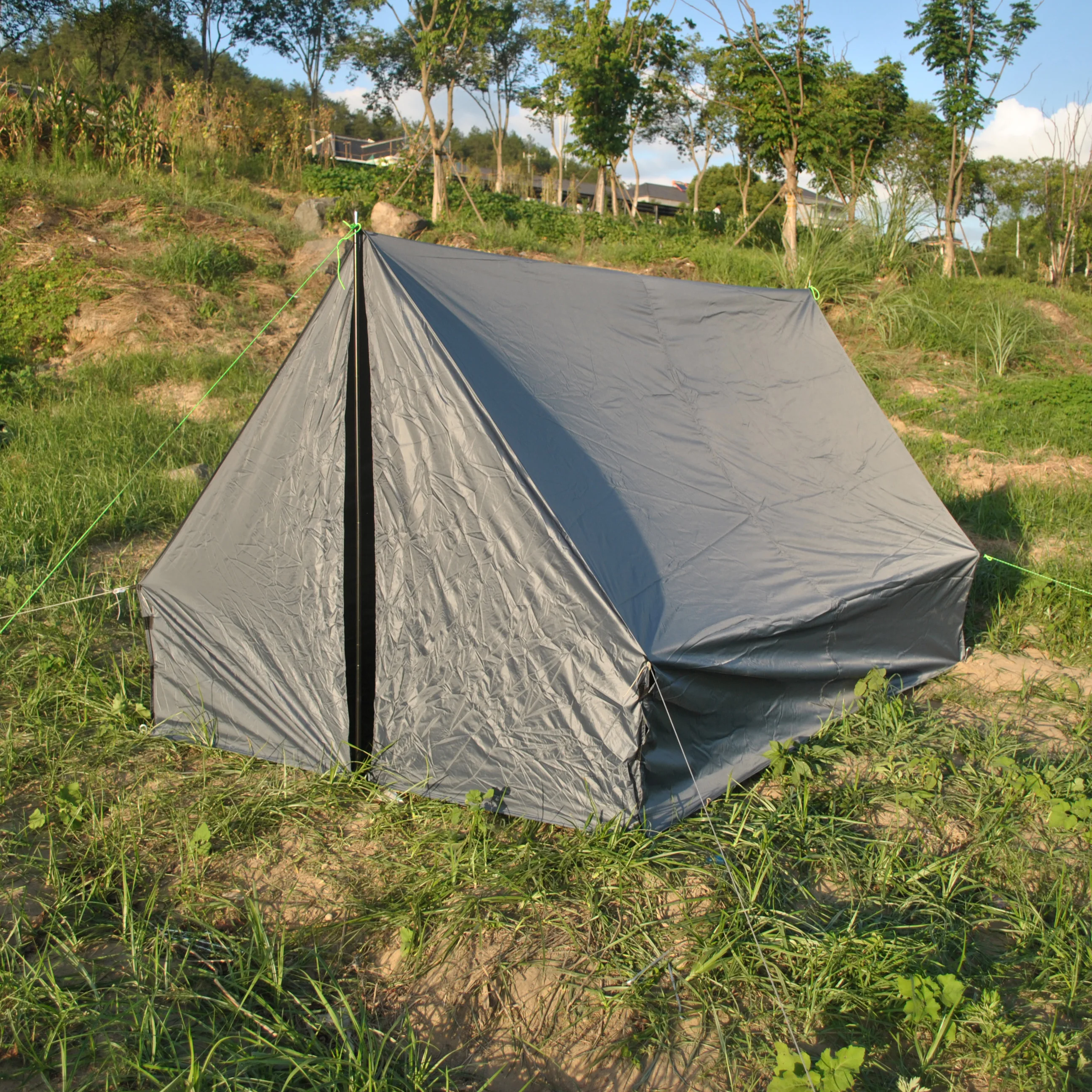 Waterproof Camping Tarp Tent, A Character Type Rainfly Tent, Rodless Tent, Shelter Temt, Tree Tent, CZX-831, Hot Selling