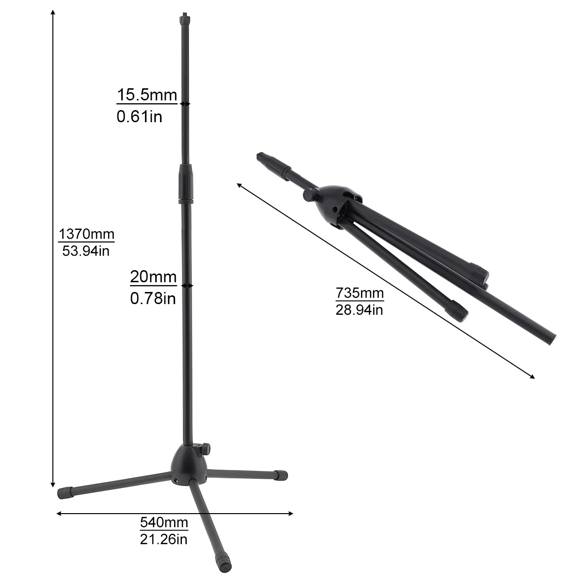 Live Floor Metal Stand / Microphone Holder / Microphone Stand Adjustable Stage Tripods for Studio Microphone Isolation Cover