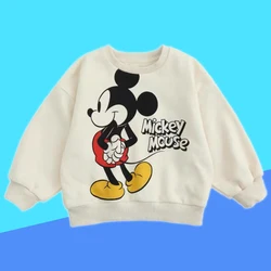 New Spring Autumn Children's Clothing Mickey white Cartoon Boys Girls Hoodie Sweater Baby Sweater Casual clothing top Cute Coat