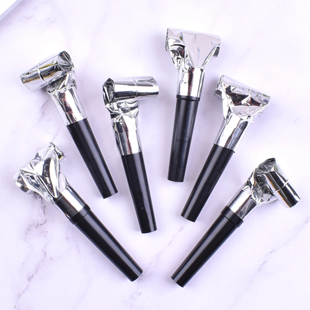 10 pçs brinquedo engraçado bebê soprando dragão explodir ouro prata assobios crianças explodir festa decoração suprimentos de aniversário brinquedos presente