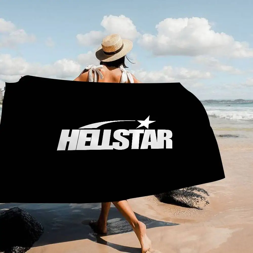 H-HellstarS Fashion Logo منشفة الشاطئ الكرتون لطيف الصيف للأطفال حمام سباحة كبير منشفة الشاطئ ماصة للسباحة والسفر #3