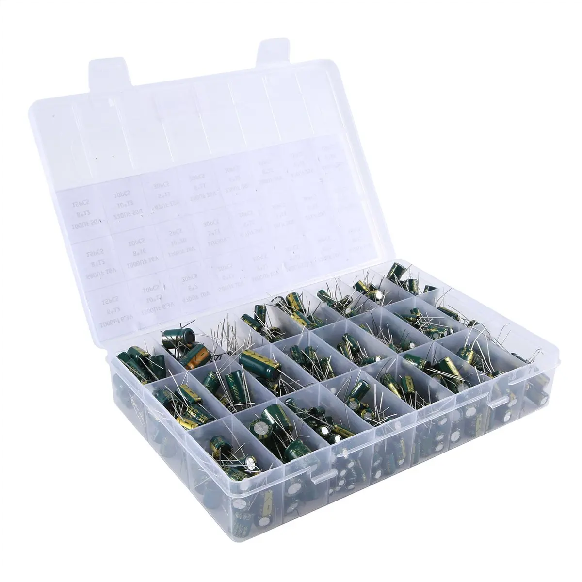 & L72A  460PCS Aluminum Electrolytic Capacitor High Frequency Inline Kit 24 Kinds Of Specifications Resistance Value