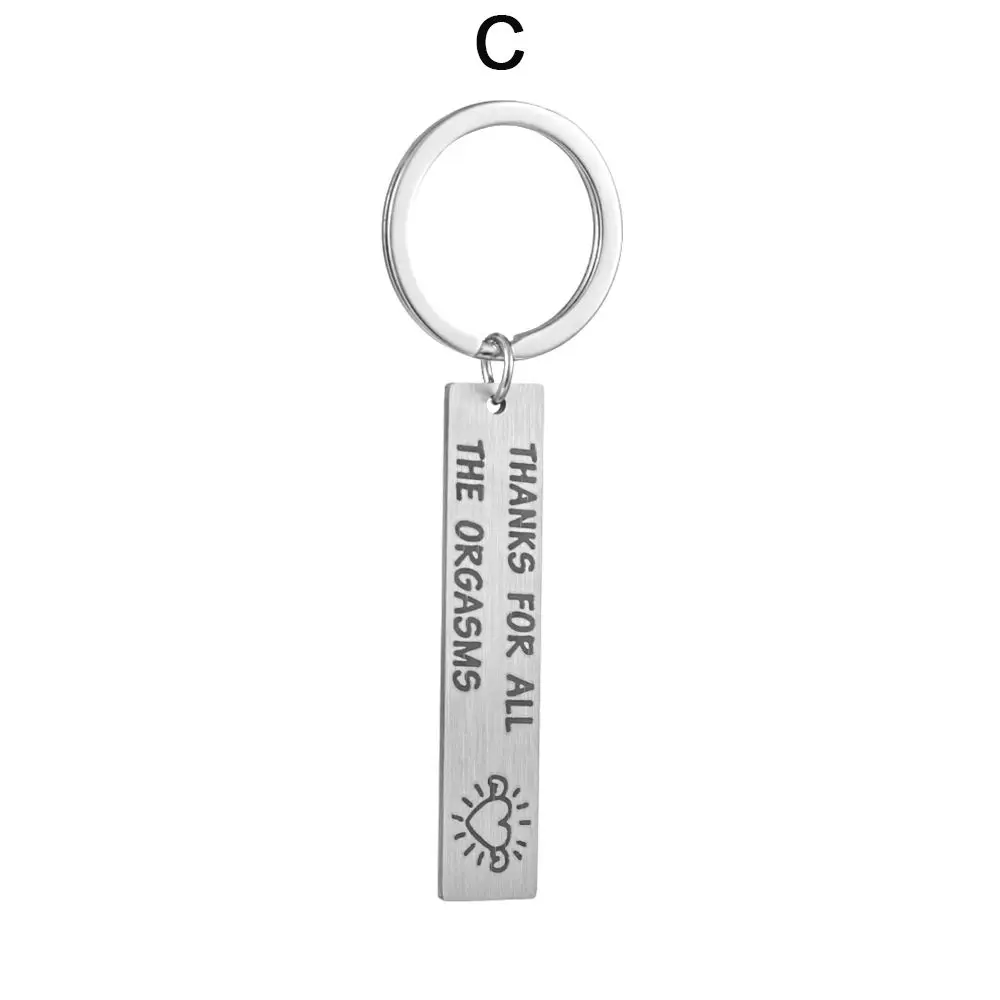 Accessories I Love You Bag Pendant Stainless Steel Couple Keyring Boyfriend Husband Gift Thanks for All The Orgasms Key Chain