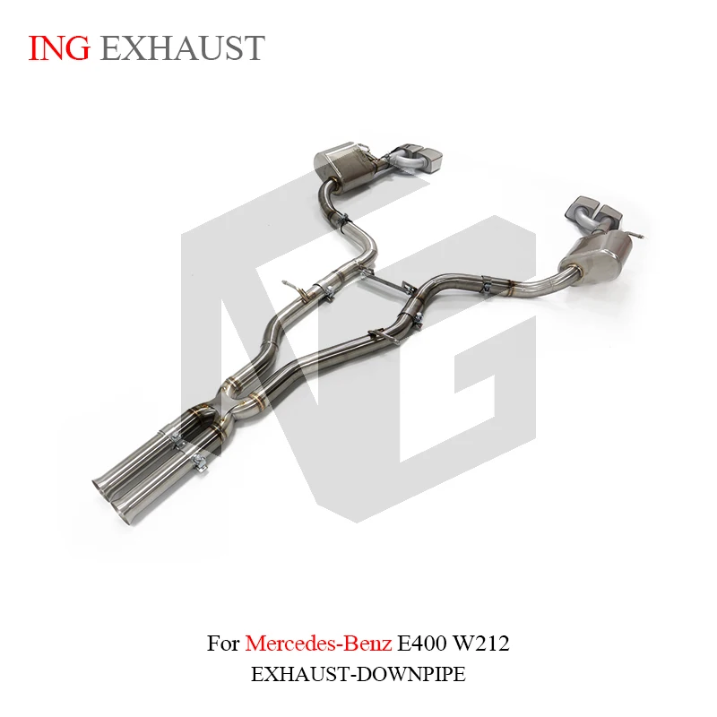 ING Performance Elect Valve SS304 Catback for Mercedes BENZ E400 W212 v6 Engine Race Auto Muffler Exhaust system