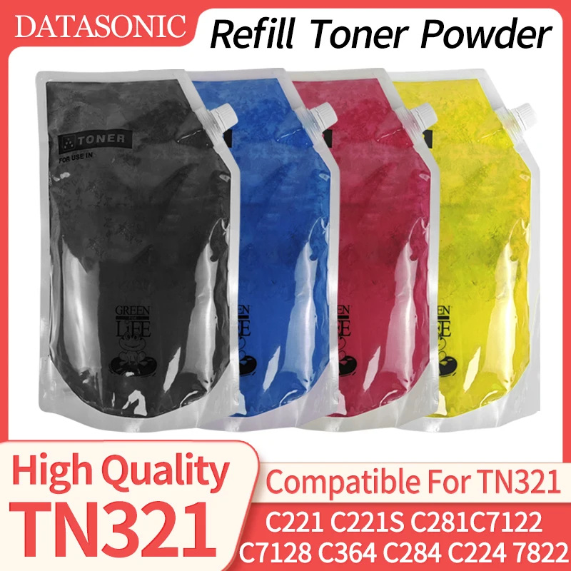 TN220 TN321 TN228 TN229 ADT-223 Toner Powder For Konica Minolta Bizhub C221 C221S C281C7122 C7128 C364 C284 C224 7822 Printer