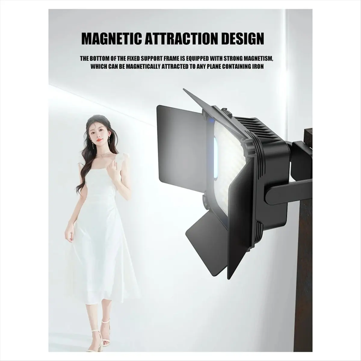 

Светодиодный видеосвет M05K 30W, 2500K-9000K, для фотостудии, 180° ° Вращающаяся опорная рама для улицы