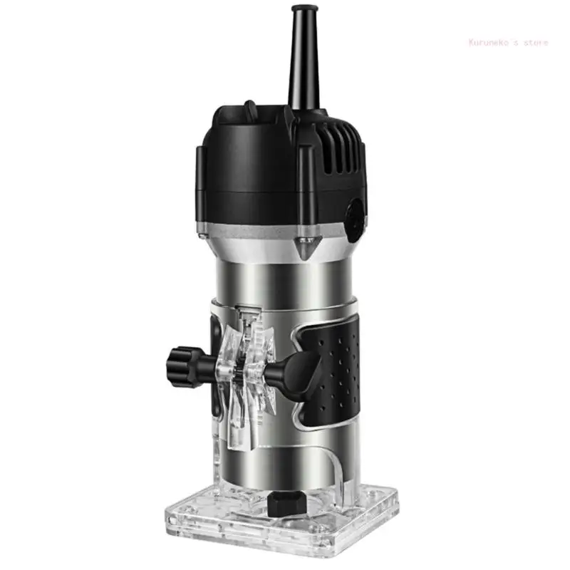 Trimmer portatile per router legno resistente con set punte Router multifunzione per lavorazione del legno Taglio in
