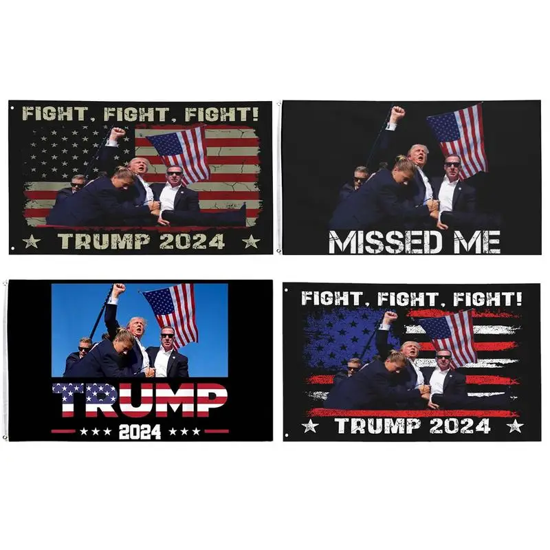 2024 Fight Trump Flag US presidential election Fight Fight Fight Flag For Doanld Supporters Indoor Outdoor Garden Decoration