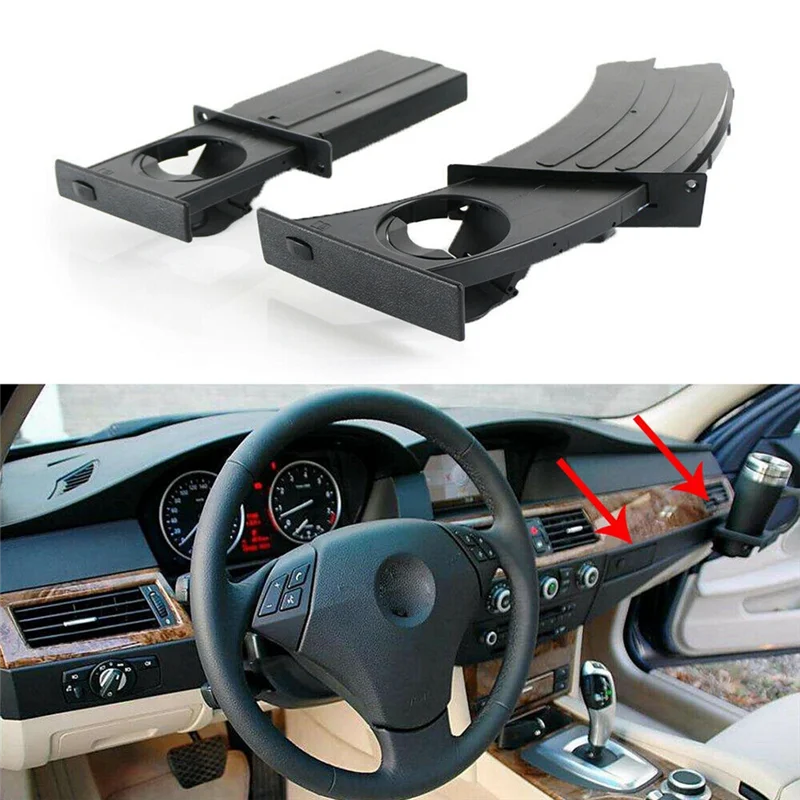 

XX-51459125622 51459125626 Держатель стакана для воды Боковой держатель для чашки водительской пассажирской машины для BMW 5 серии E60 E61 M5 530I 2004-2010 Часть