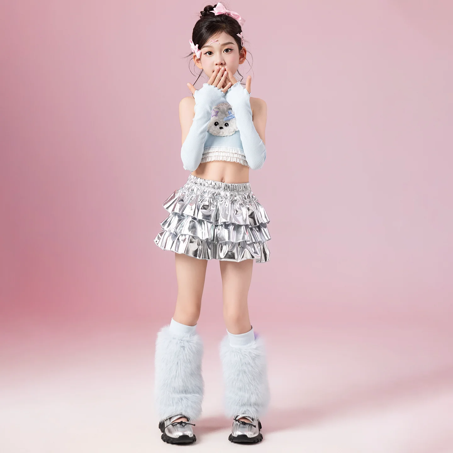 Jazz Dance Girl Clothing Hip Hop Girl Model Catwalk Trendy Clothing Suit Children's Dance Clothing