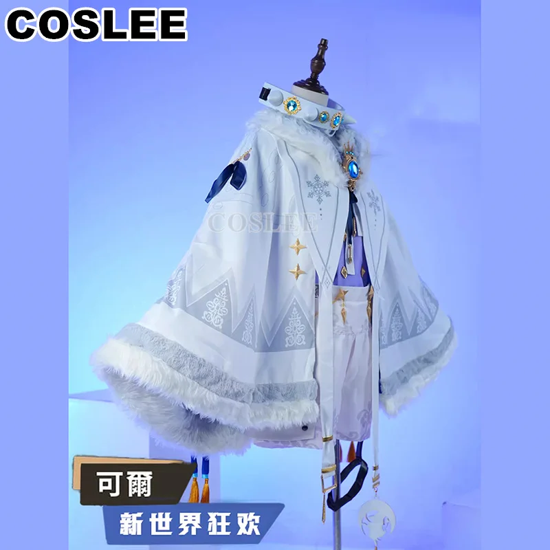 COSLEE Garu Cosplay Costume Nu: Carnival Double Star Shine Uniform Cloak Cape Game Suit Halloween Party Outfit Men Clothing New