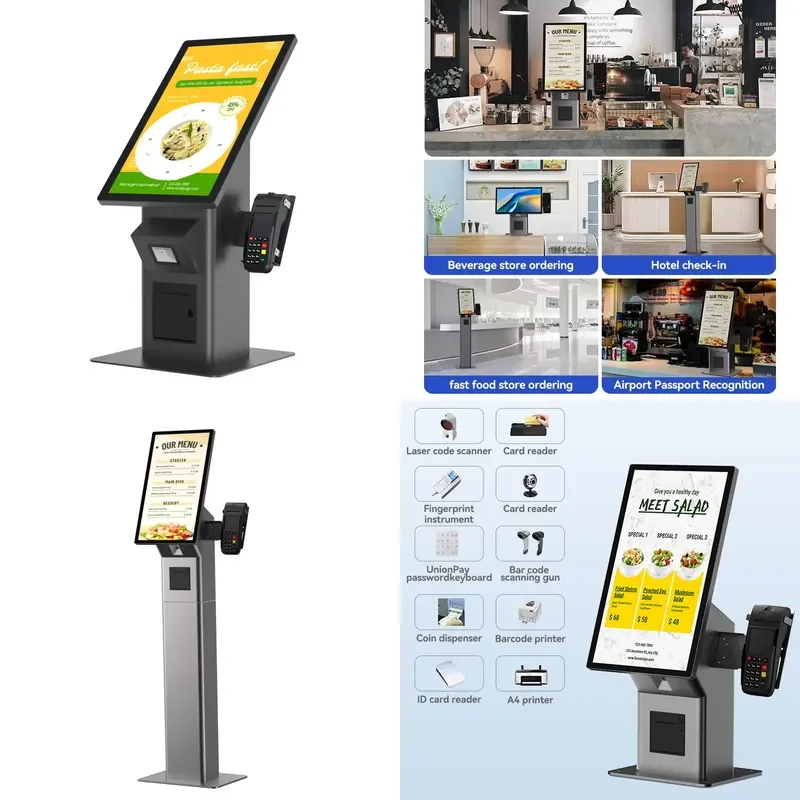 for Desktop Vertical Wall Mounted Simple Self Service Ordering Machine Restaurant QR Code Scanning Cash Register