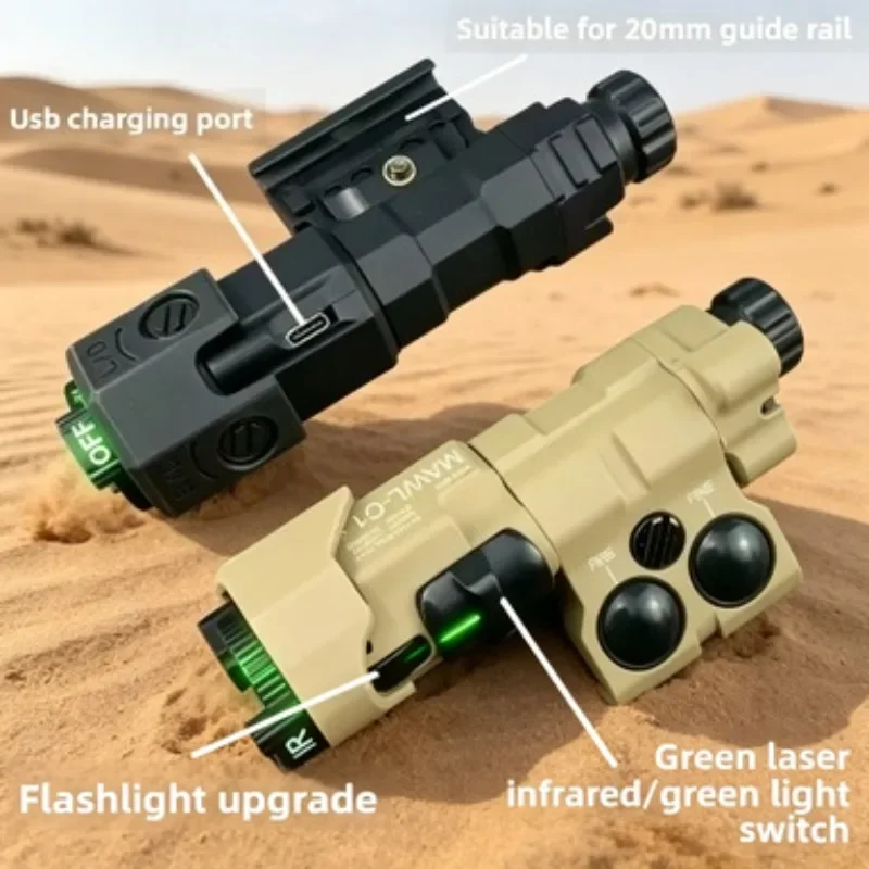Anti Deform Shell MAWL-C1 Laser Flashlight Adjustable Rail Flat Outdoor Assemble Toy Parts