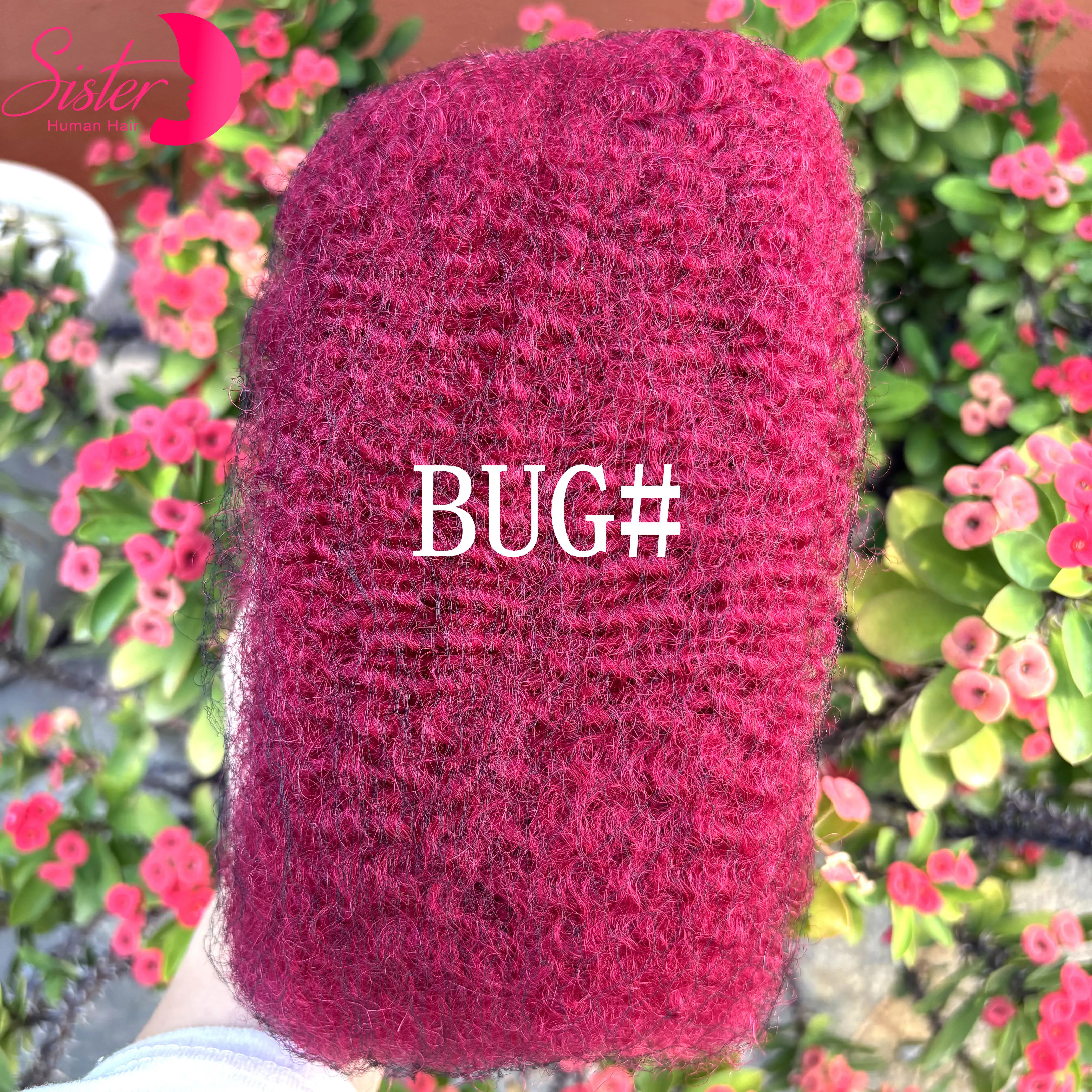 

Бордовый 99J # Упаковка 30/50 г, 10-18 дюймов, 4C, афро-кудрявые натуральные волосы для наращивания/косичек/плетения