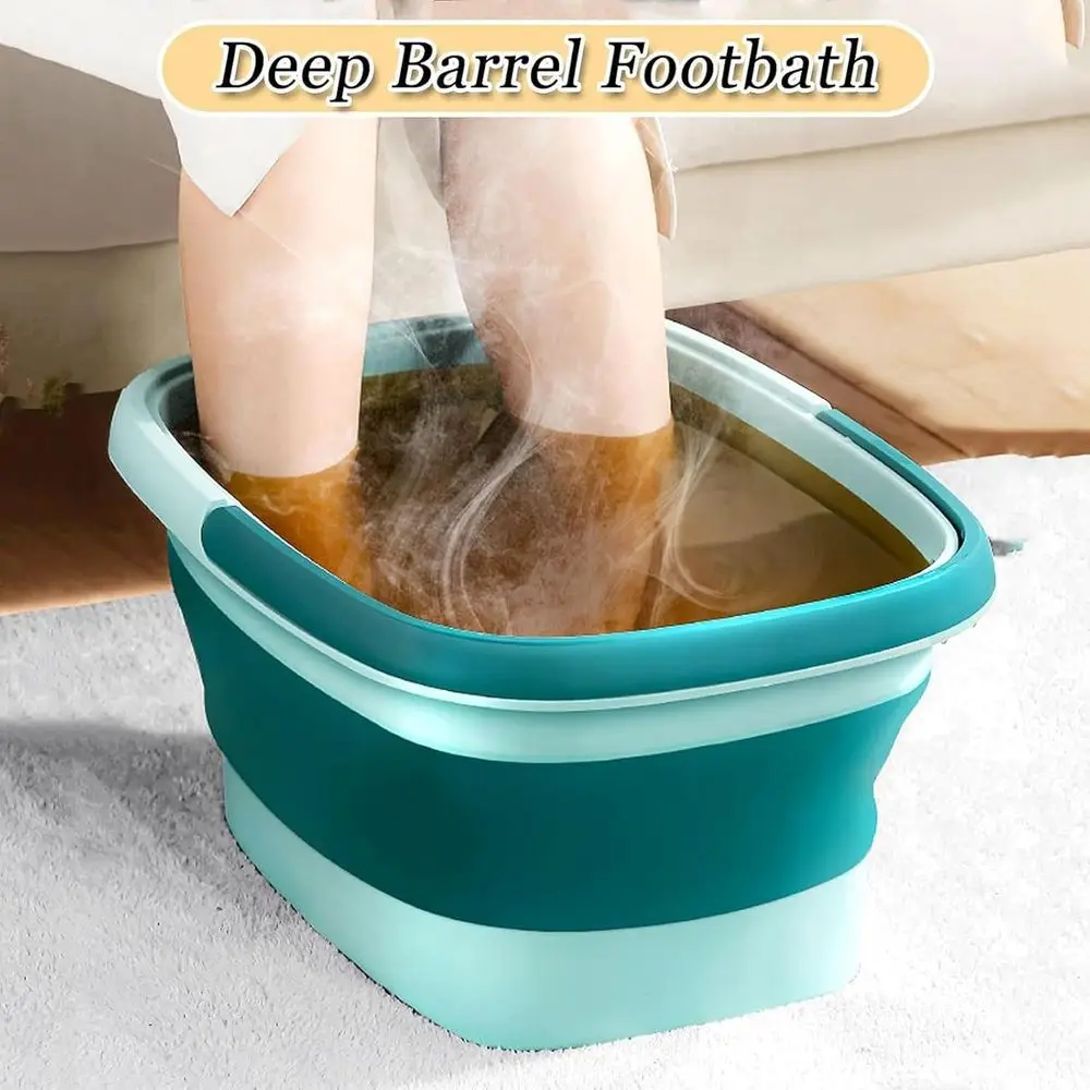 Collapsible Spa Bath Massager or Dry Cracked Feet, Feet Soak Tub with Massage Acupoint, Pedicure Foot Soak Basin Plastic Bucket - view 2