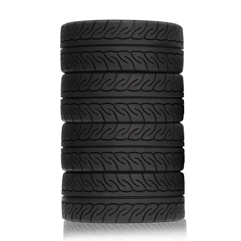 YSUN-For 1/7 For 1/8 WRC Rally KM FSR KKPIT MJX ZD RC Car Replacement Parts- RC Rubber Tires Wheel 110X42mm Hex Adapter Blue