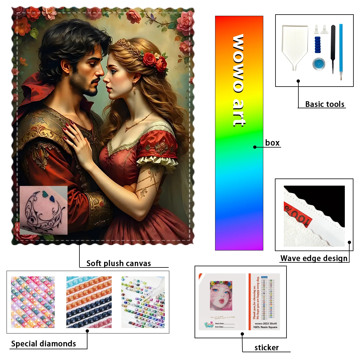 

【Maff Padial DIAMOND ART】The girl and her new husband Resin FD ,AB,MT，CR are dazzlingly intertwined ，50*50cm