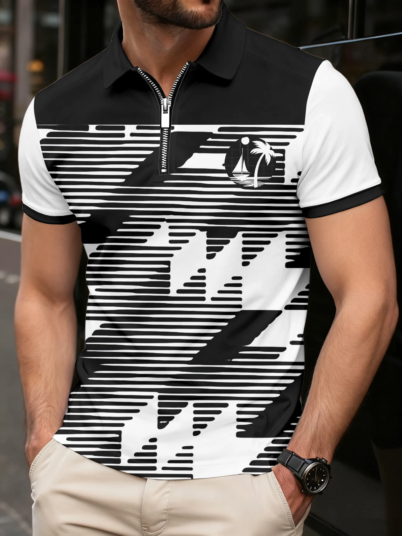 Striped Graphic T S… - image