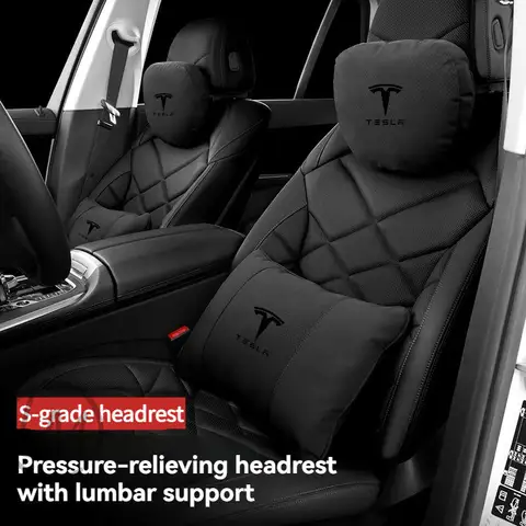 สําหรับ Tesla รุ่น 3 Y X S คอหมอนหมอนรองศีรษะรถยนต์ที่นั่งคอ REST ที่นั่งอัตโนมัติสนับสนุนหมอนรถอุปกรณ์เสริม