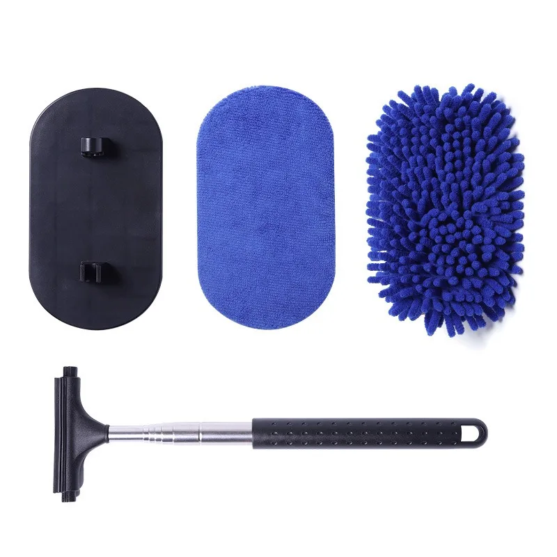 

Car Window Glass Windshield Cleaning Chenille Brush Washer Mop With Telescopic Handle For Car And Home Use