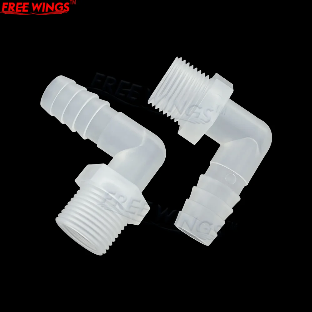 1/5/10pcs W11.1-G3/8-W19.5-G1/2 Thread Elbow Connector Aquarium Fish Tank PP Plastic Pagoda Joints Air Pump Hose Adapte