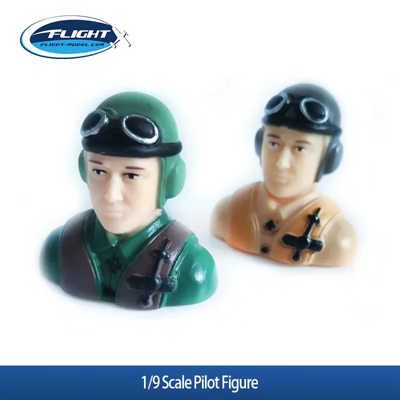 1/9 Maßstab Pilotenfigur 42x24x39mm Simulationsfahrer-Porträtfigur Deko für RC Jet Starrflügler Flugzeugmodellteile