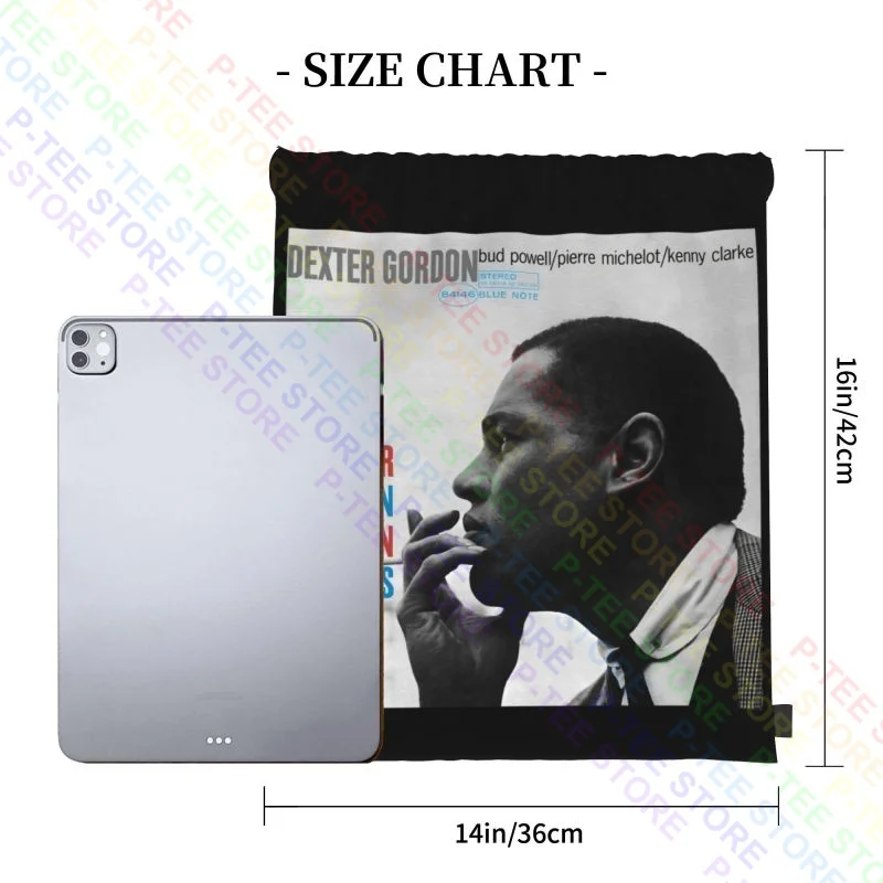 Dexter Gordon Our Man In Paris Drawstring Bags Gym Bag School Swimming 3d Printing Clothes Backpacks