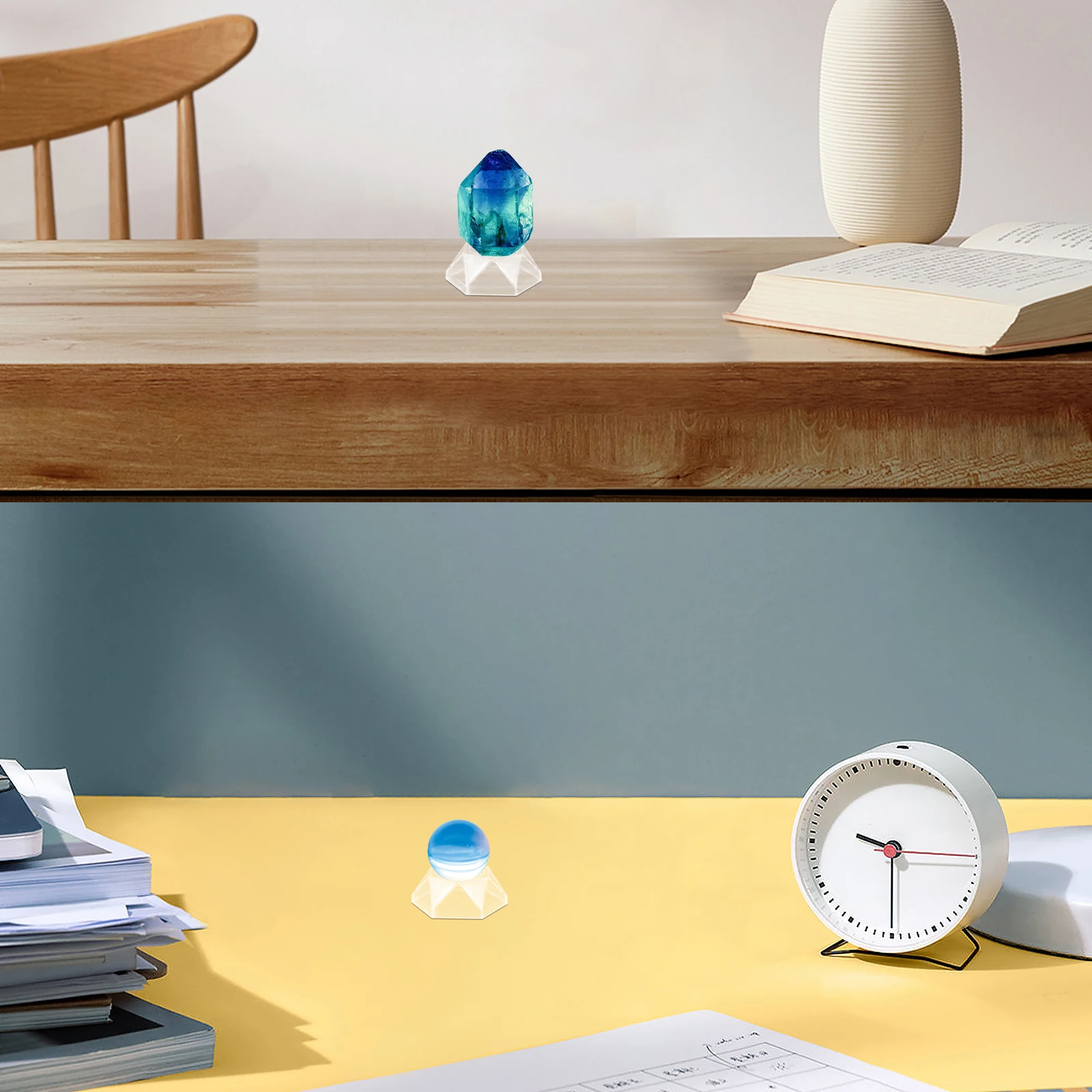 

10 Pcs Mine Specimen Display Stand Ball Stands Bracket Clear Sphere Baseball Holders for Balls Pedestal Acrylic Crystal