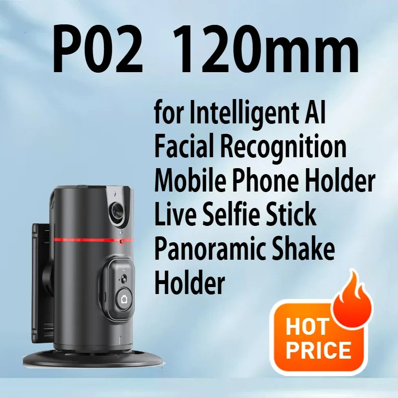 

Live streaming gimbal tracking tool for mobile phone shooting, anti shake panoramic 360 ° intelligent AI face tracking P02