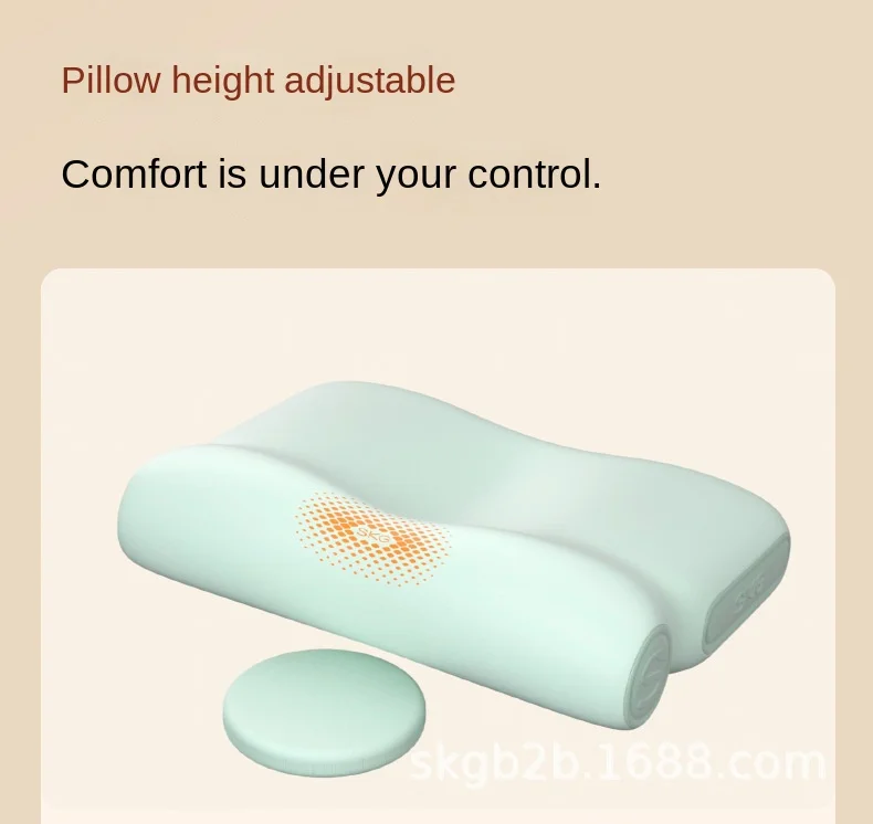 

SKG Neck Protection Hot Compress Breathable Pillow Core Adult Deep Sleep Pillow Slow Rebound Memory Cotton for Sleeping